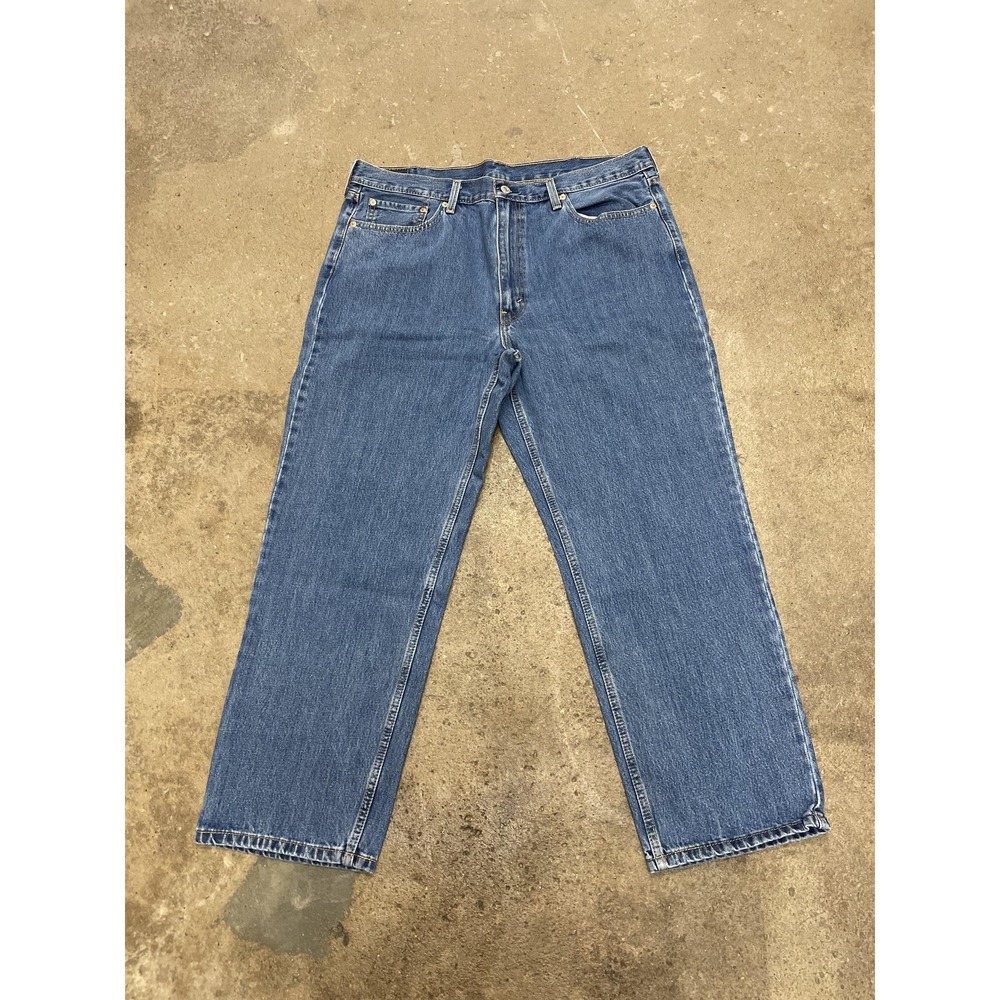 Levis 550 Jeans Mens 40x30 Blue Denim‎ Relaxed Fit Tapered Leg Zip Fly 5-Pocket